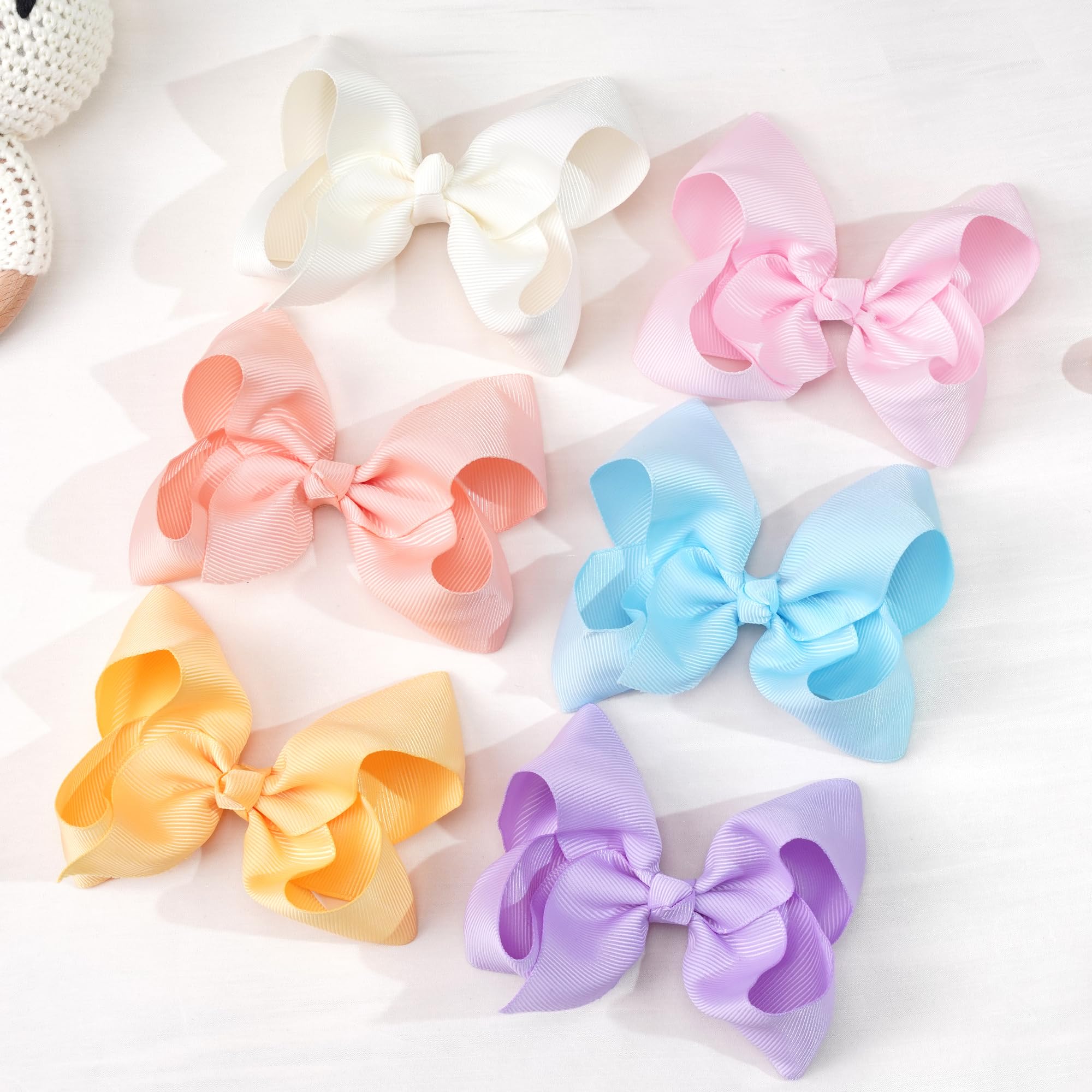Celllot rainbow hair bows loop adjustment helps perfect shape