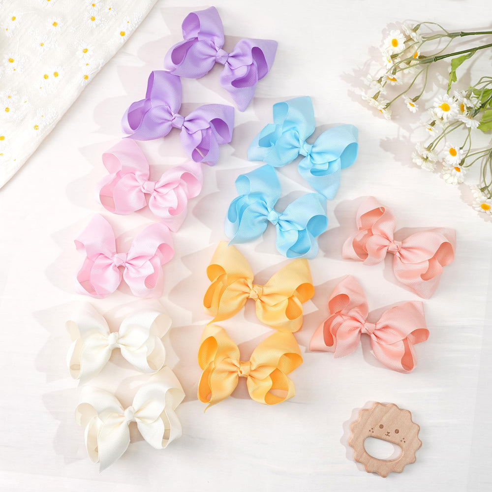 Celllot rainbow hair bows provide secure grip during play and movement