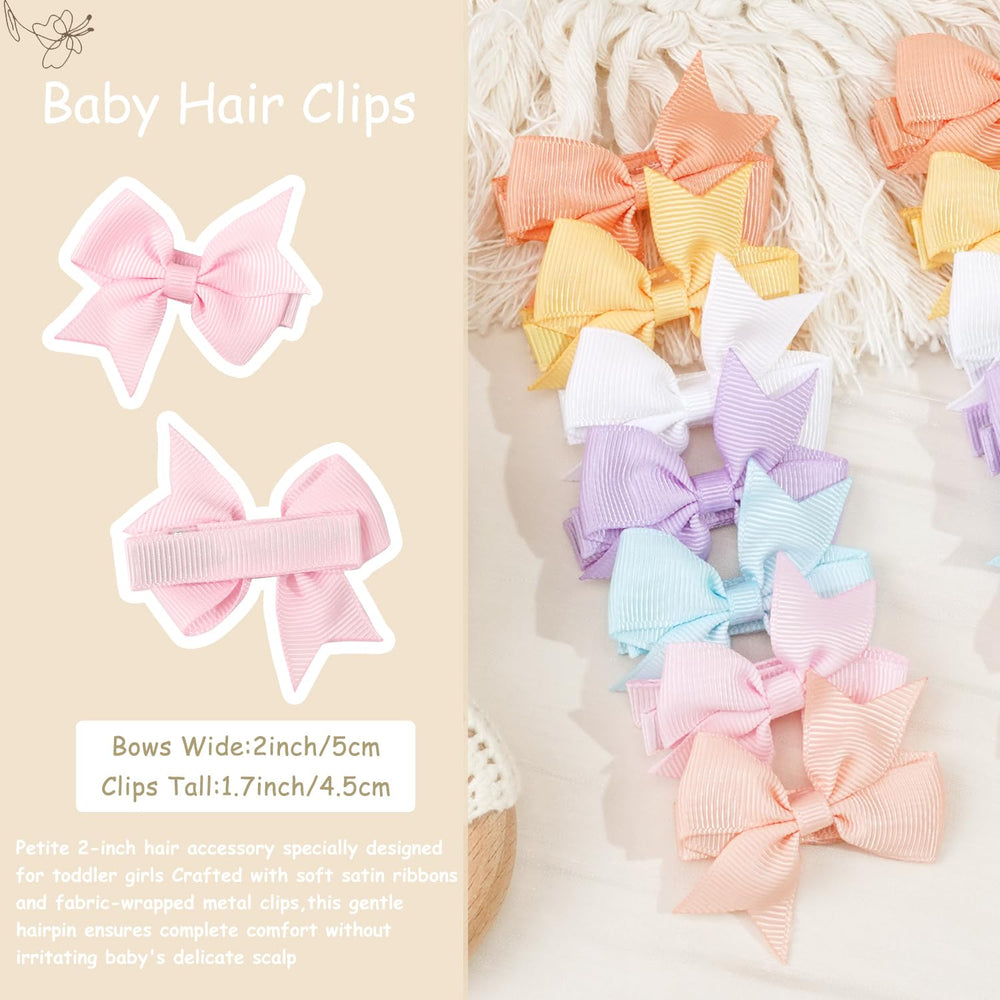 Celllot solid-color baby barrettes in pairs for easy outfit coordination