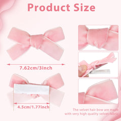 CÉLLOT Velvet Bow clip closeup shows fully lined grip