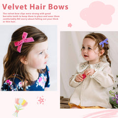 CÉLLOT Velvet Bow on toddler head demonstrates non-slip design