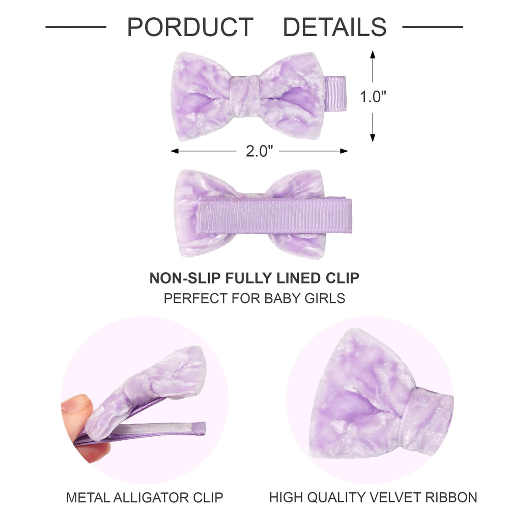 CÉLLOT 2-inch velvet bows; easy, everyday wear.