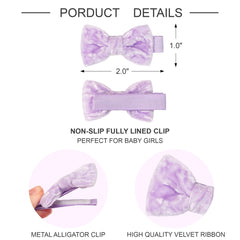 CÉLLOT 2-inch velvet bows; easy, everyday wear.