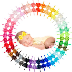 Cellot 40-color baby bow headband in 3-inch size for coordinated outfits.