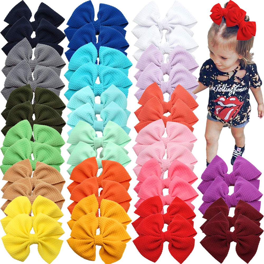 CÉLLOT 40-piece baby bows with alligator clips for secure daily wear