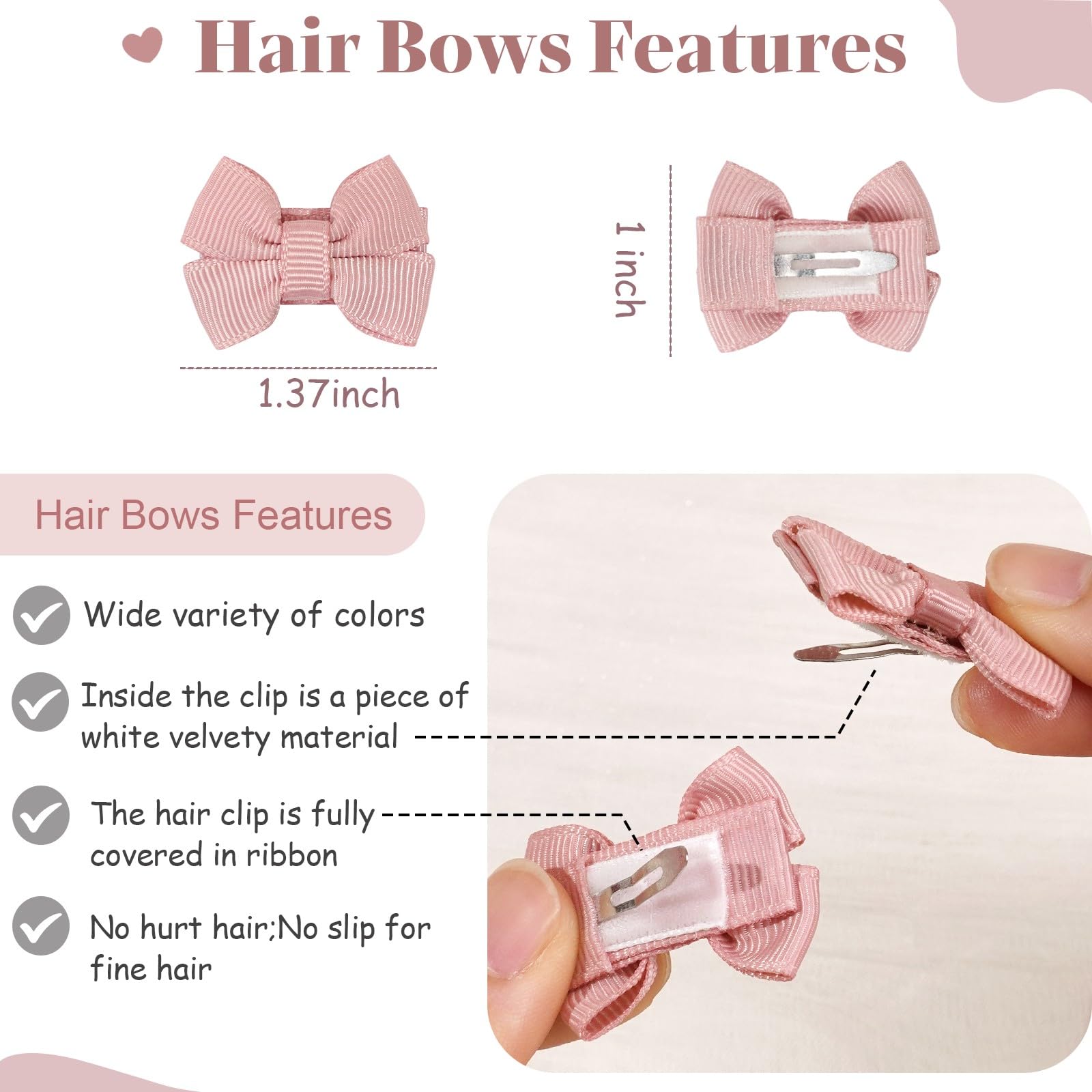 Cellot grosgrain ribbon clips add soft texture for comfy daily wear