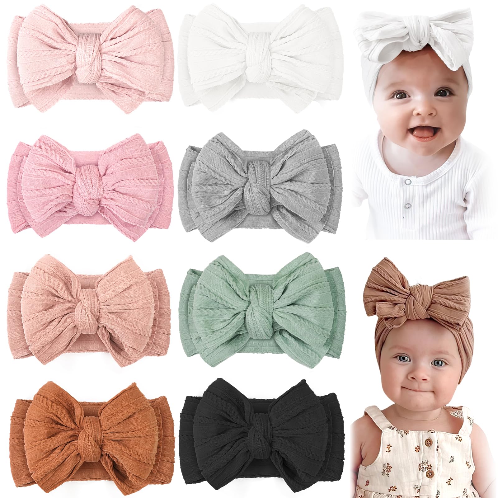 CÉLLOT 8-pcs headbands different colors showcase vibrant set for coordinating outfits and everyday wear