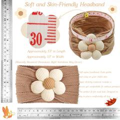 Cellot baby flower headband beige, versatile tone for neutral outfits and photos.