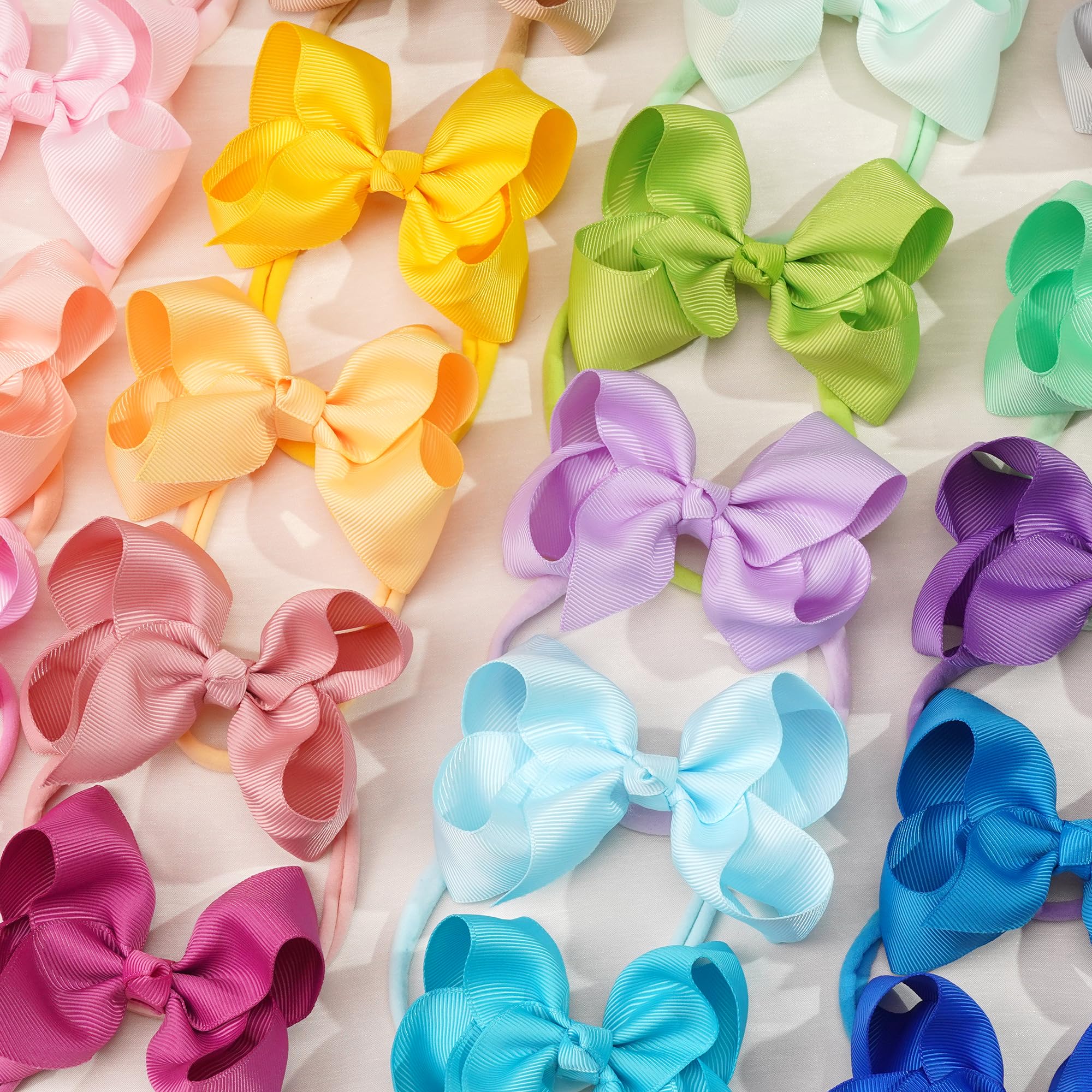 Cellot bow headbands in 40 colors help match outfits for any occasion.