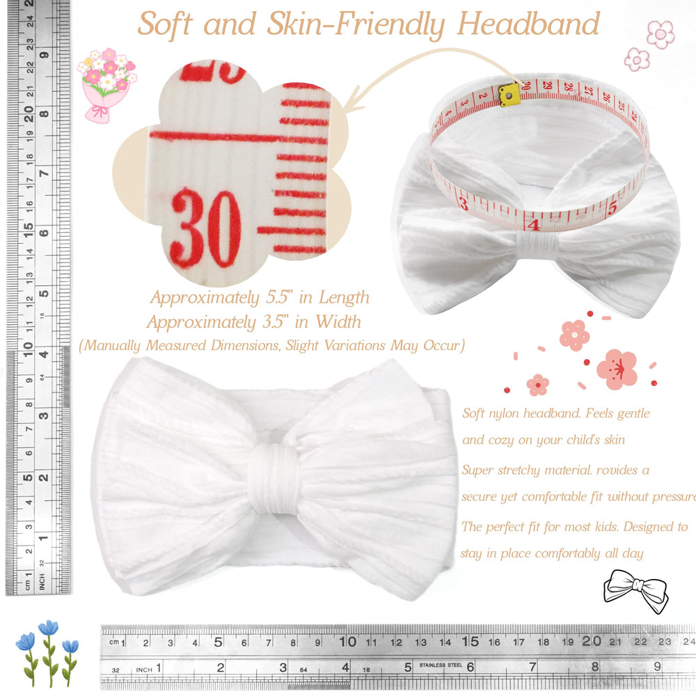 Cellot double-layer nylon bows deliver soft, gentle support on tiny heads.