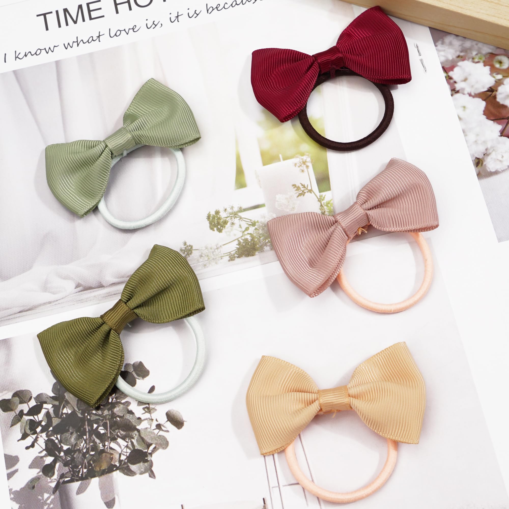 Cellot grosgrain ribbon hair ties close-up showing durable elastic