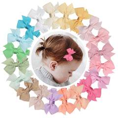 CÉLLOT hair clips 20-piece bows collection, versatile colors for easy outfit matching