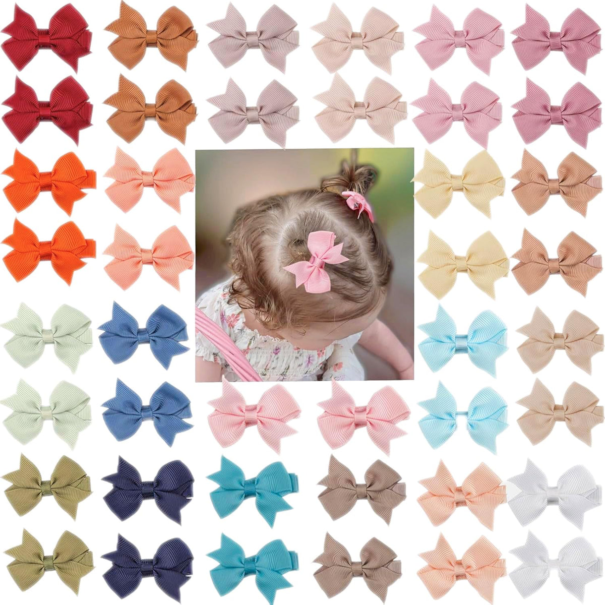 Celllot hair clips for girls 21-color palette pack shows vibrant, outfit-matching options.