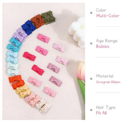 CELLOT mini bows clip non-slip ribbon detail for newborns
