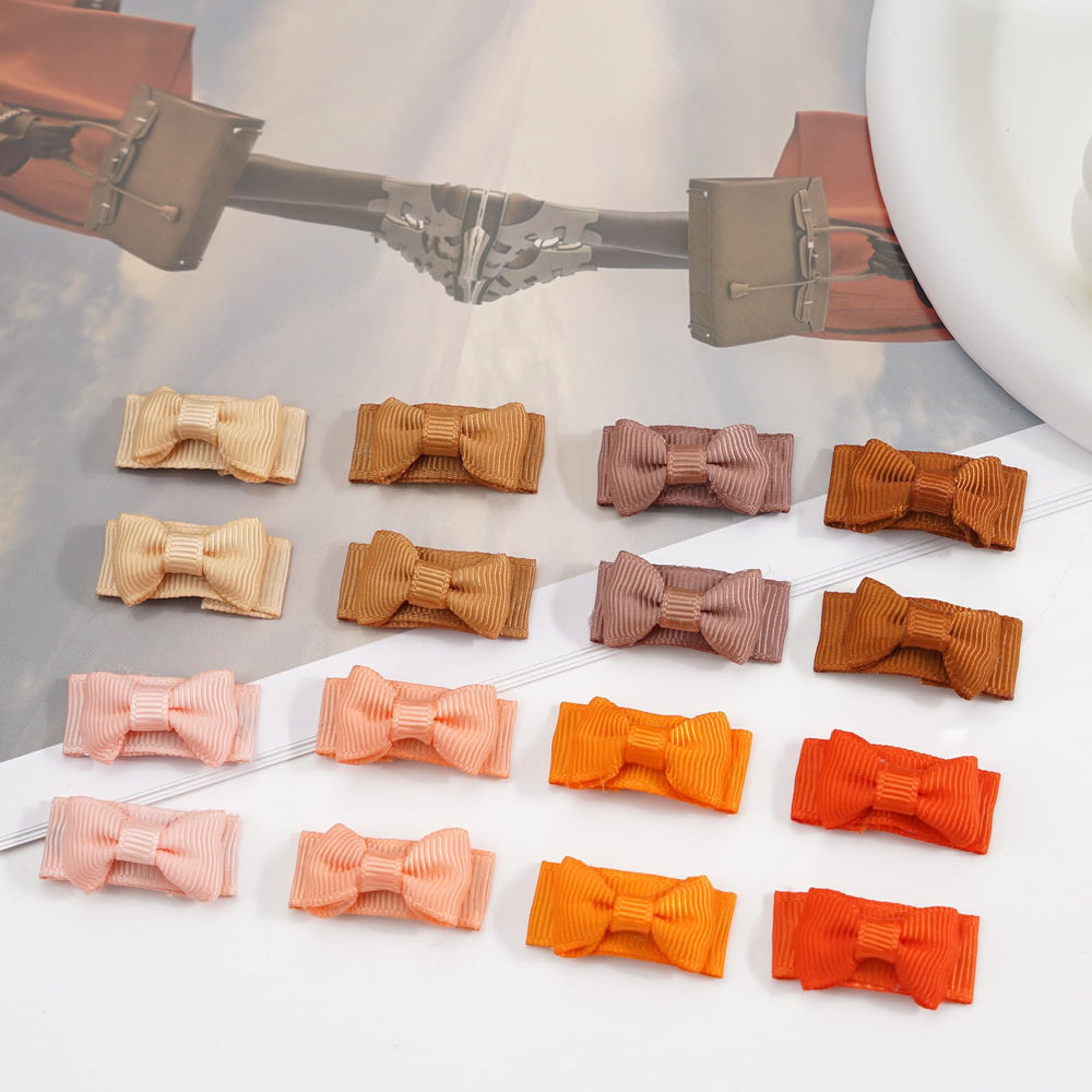 CELLOT mini bows clip snapped-on hair easy toddler styling