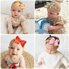 Cellot newborn headband on a baby girl for adorable photos.