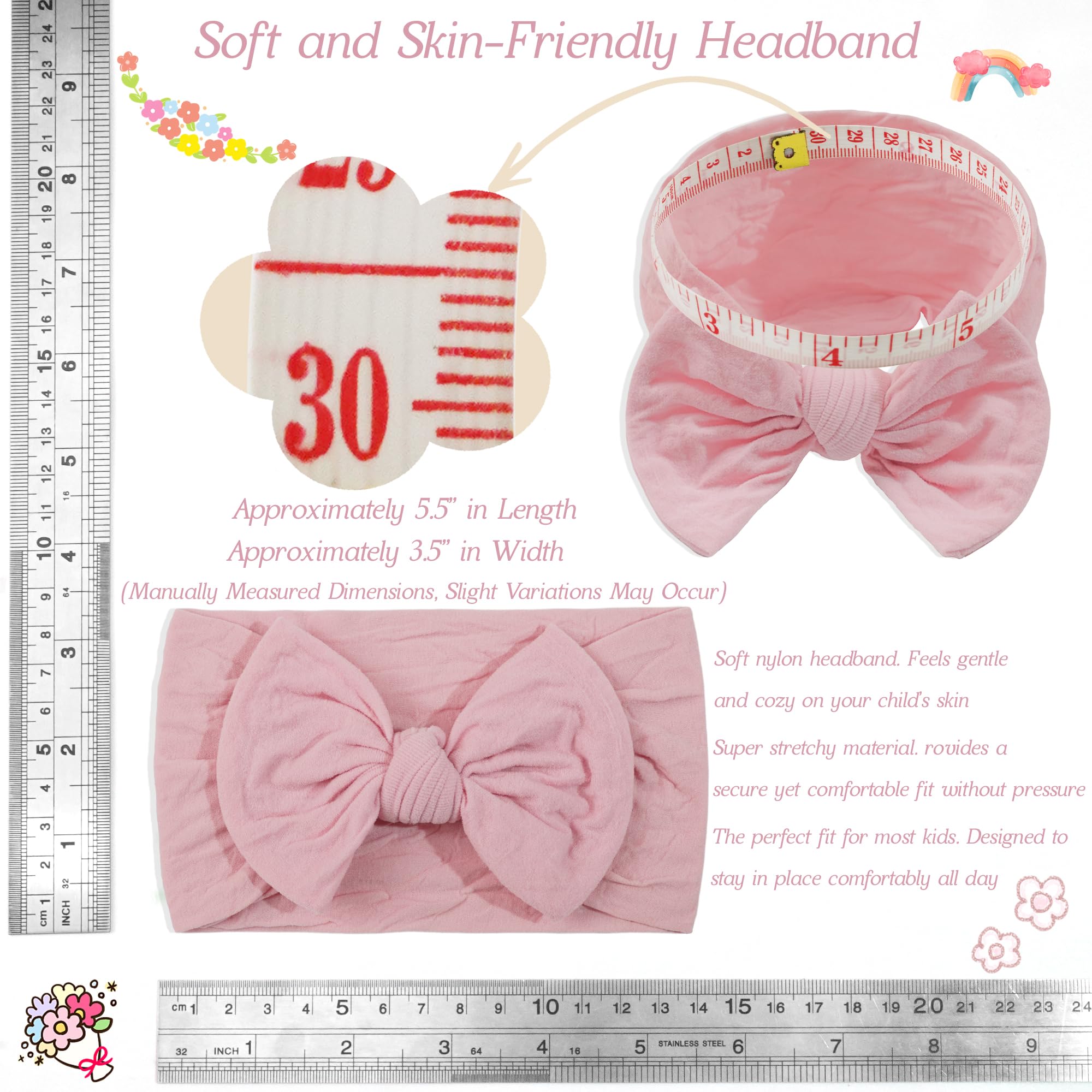CÉLLOT nylon headbands deliver comfort and stretch for growing toddlers.