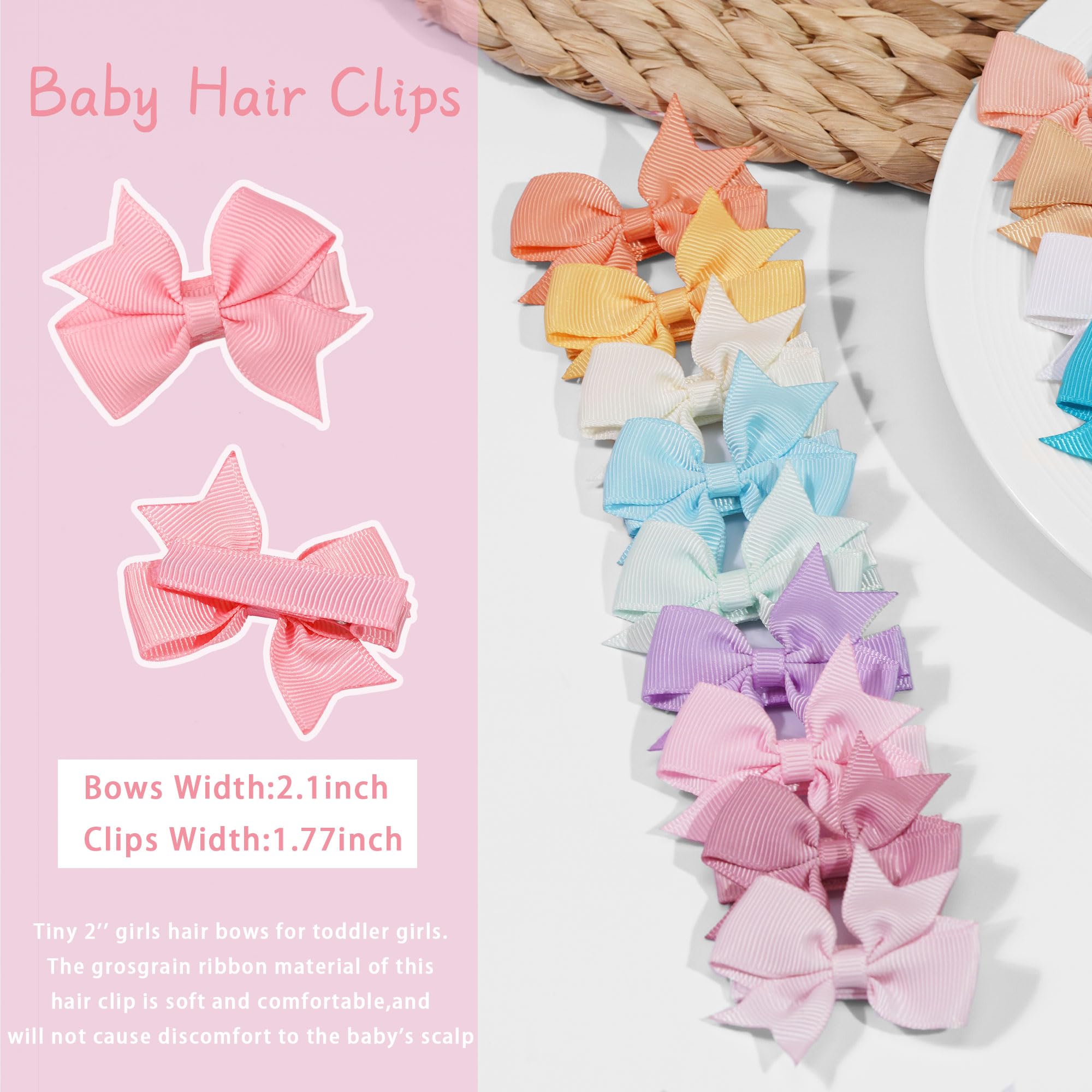 CÉLLOT solid-color baby hair clips set complements casual formal party outfits