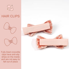 CÉLLOT velvet bows with fully lined clips reduce hair snag.