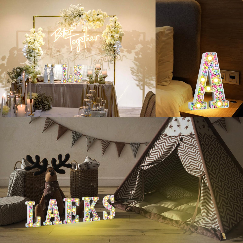 CELYANRAL battery-operated LED letter R offers flexible setup
