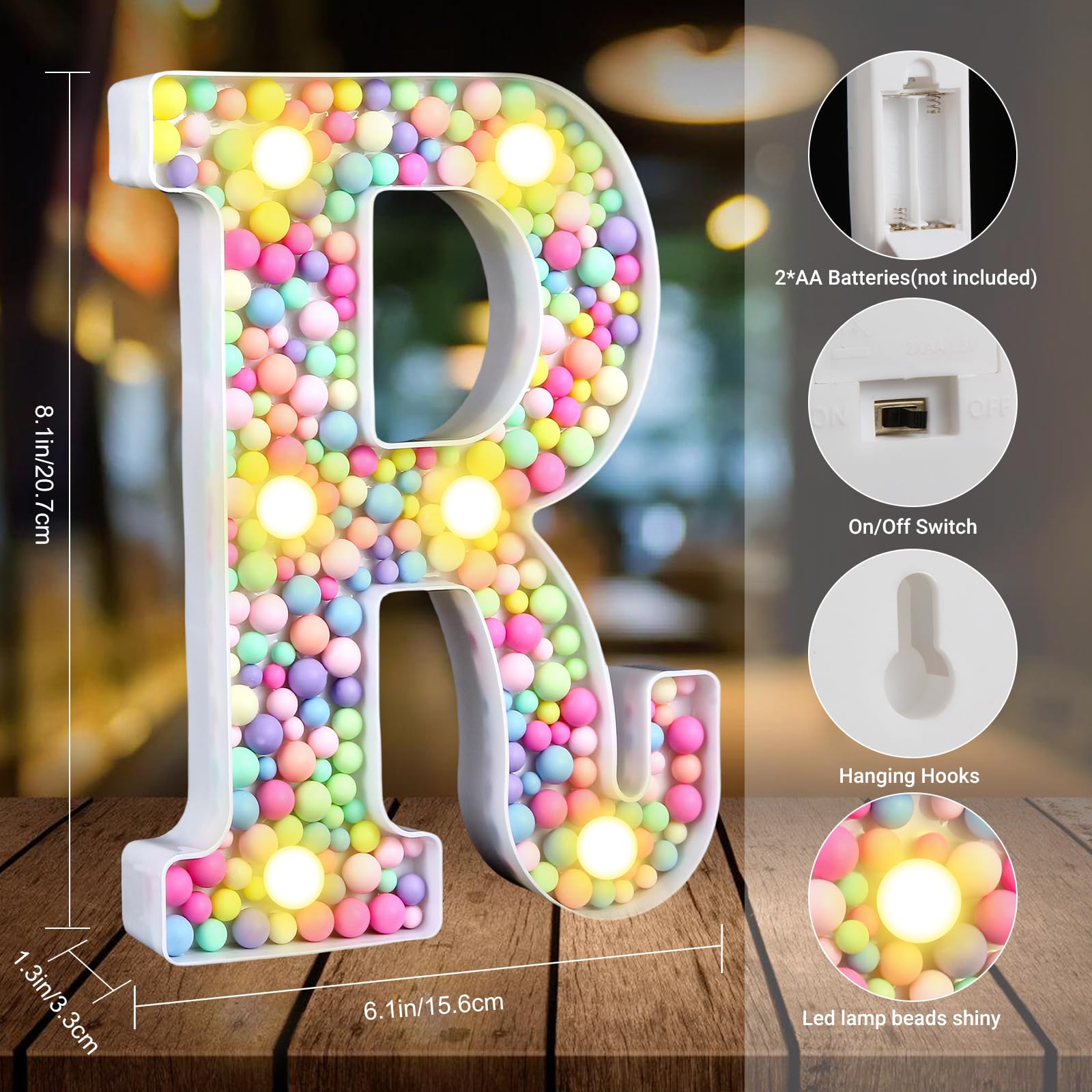 CELYANRAL macaroon 3D rainbow beads closeup highlights vibrant pastel decor