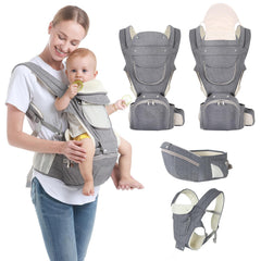 Cemobene 6-in-1 baby carrier front-facing mode for growing babies and parents.