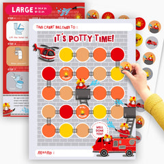 Central 23 Fire Engine potty chart cover engages boys with bold design.