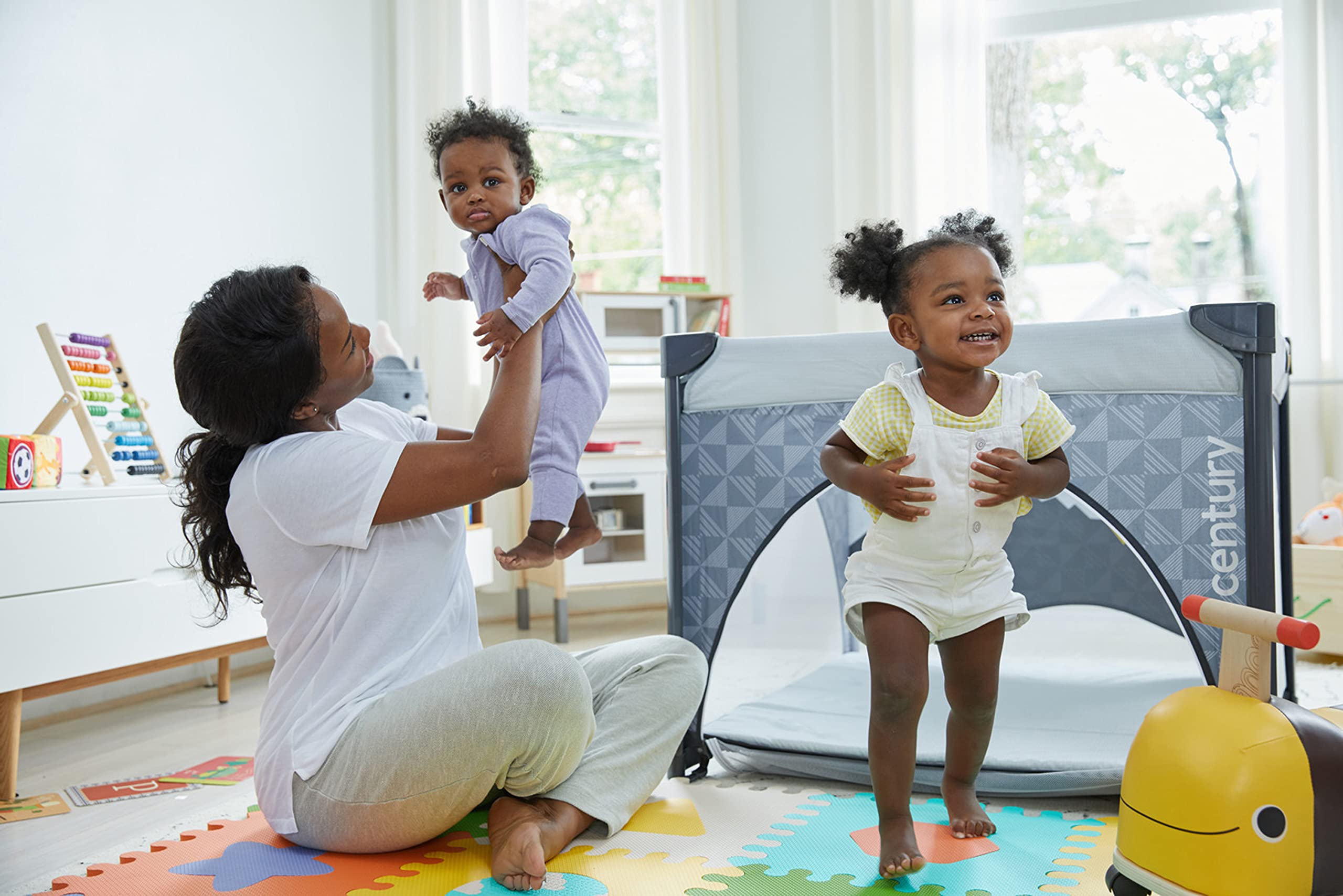Century Play On happy-planet-collection fabrics underline sustainable design choices.
