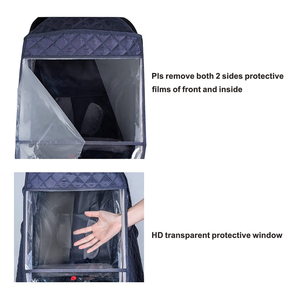 Cepairng universal fit image shows compatibility with strollers with built in canopy