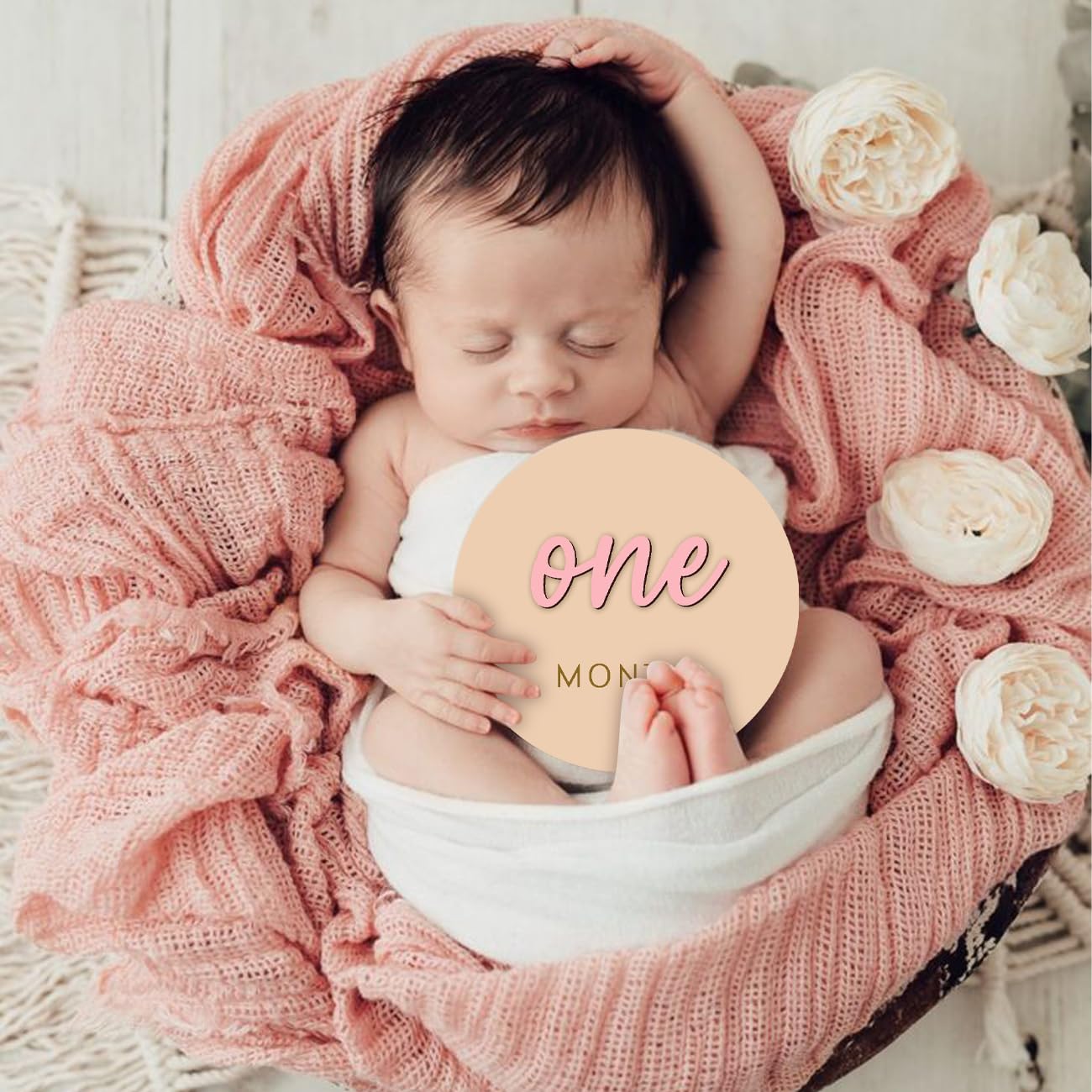 Cephira baby announcement sign pink provides stylish first-update option