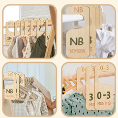 Cephira baby closet divider month label closeup emphasizes clear, visible months for quick sorting.