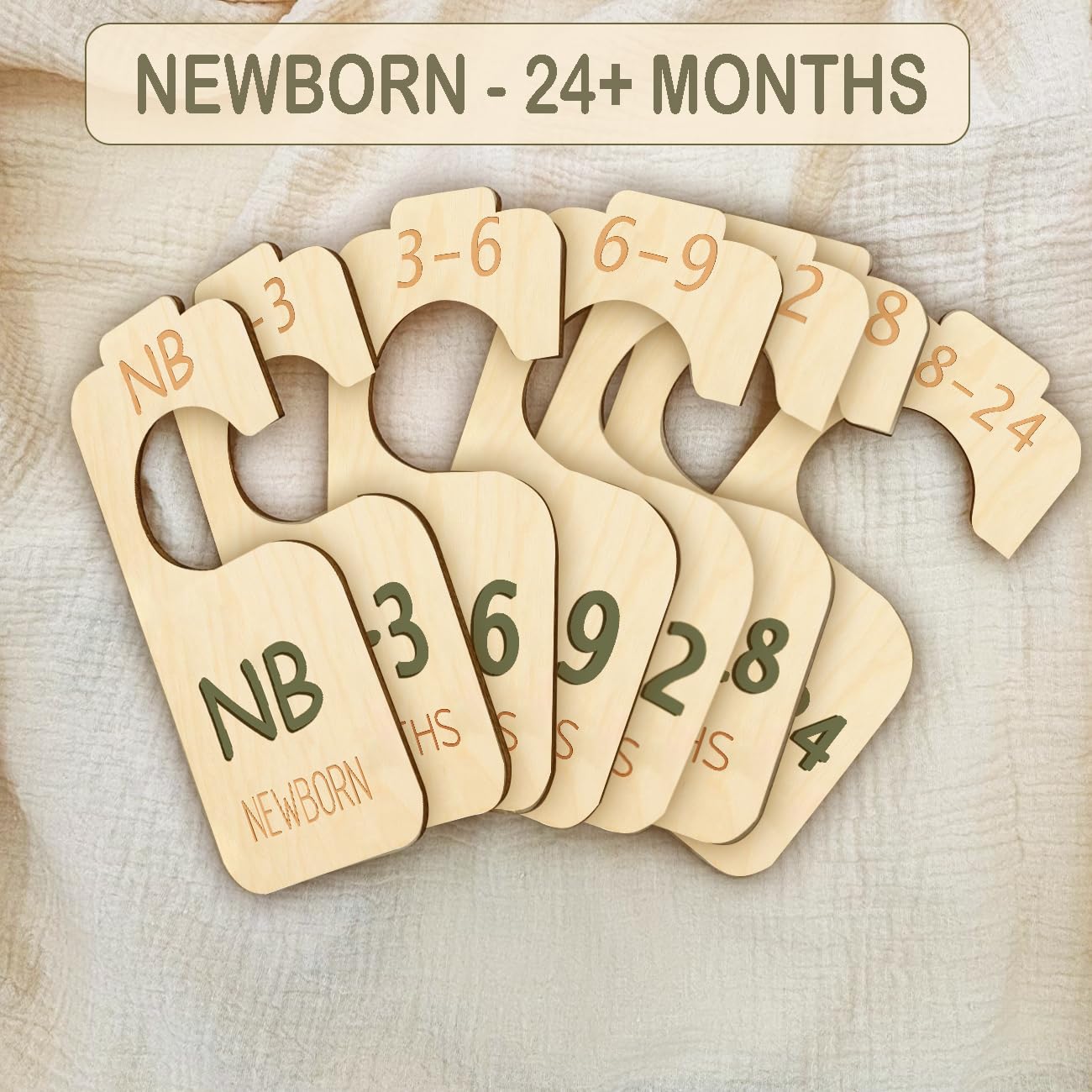 Cephira baby closet divider wood nursery decor demonstrates organization that fits compact spaces.