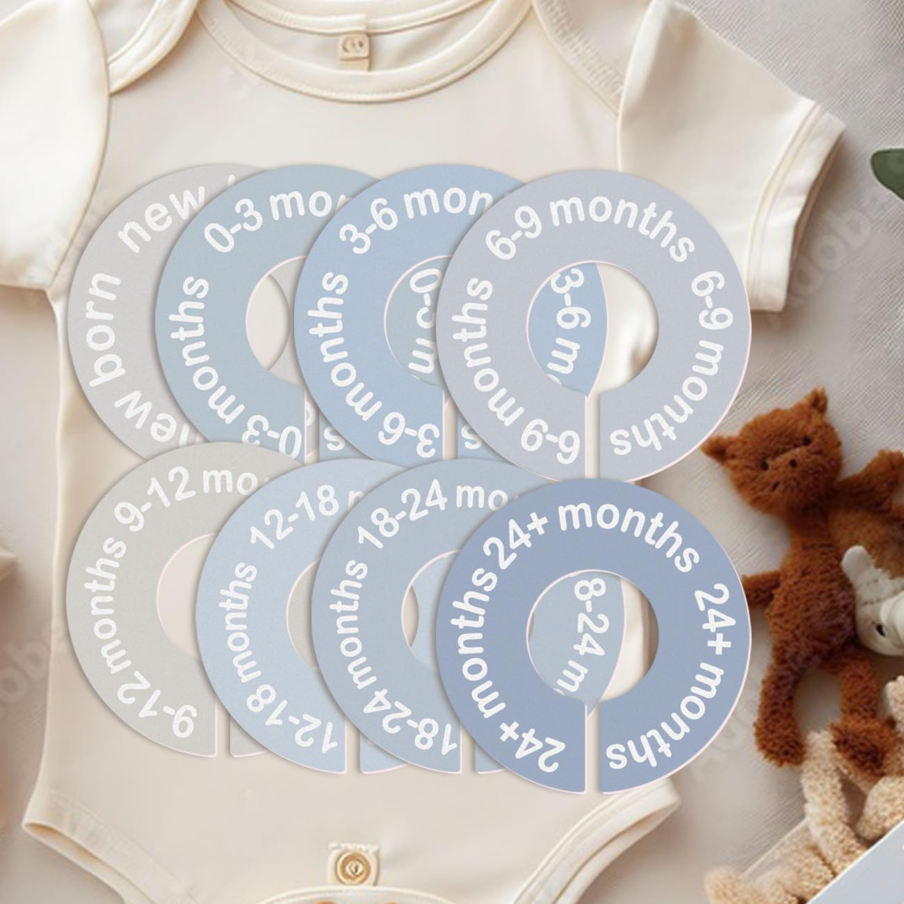 Cephira baby closet dividers 18-month marker aids early toddler organization.