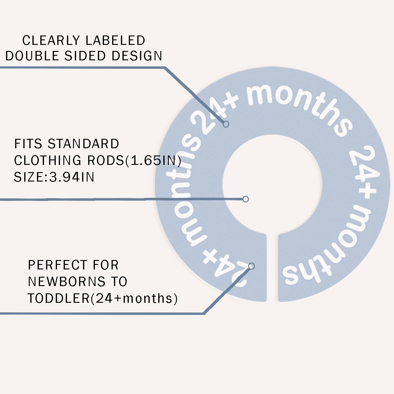 Cephira baby closet dividers 6-month marker supports consistent closet labeling.