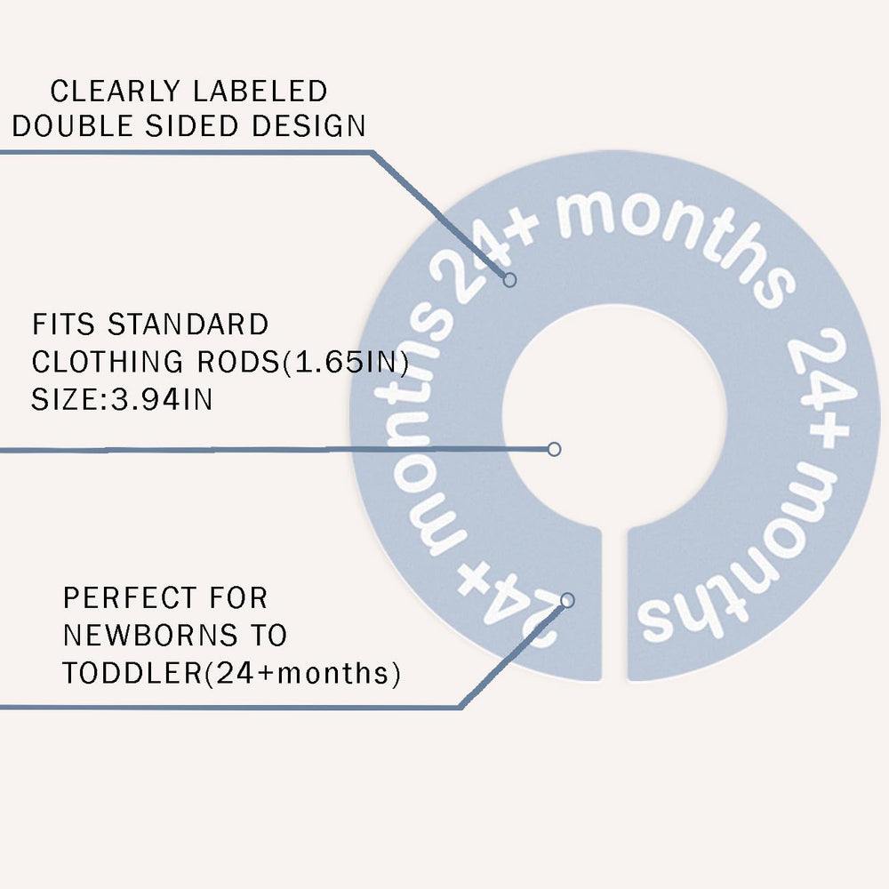 Cephira baby closet dividers 6-month marker supports consistent closet labeling.