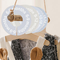 Cephira baby closet dividers 9-months marker simplifies outfit selection.
