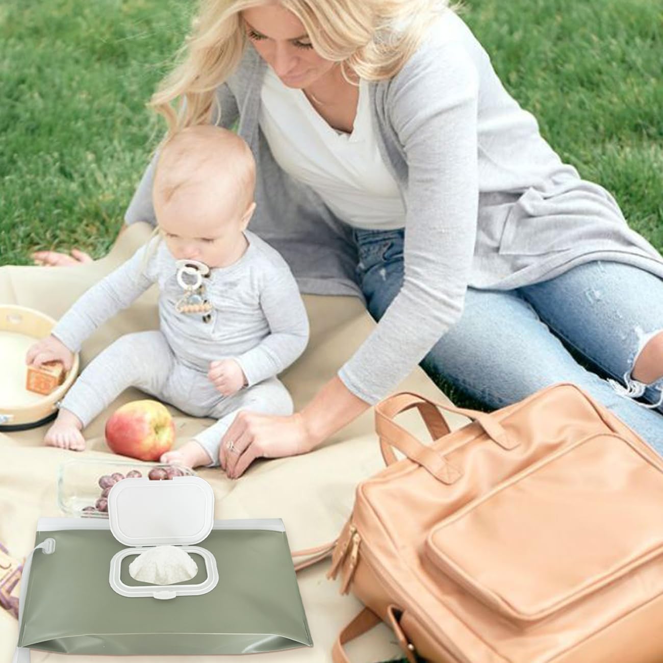 Cephira outdoor-ready dispenser keeps wipes accessible during hikes and camping.