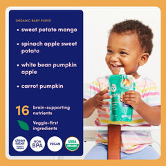 Cerebelly pouch highlights 16 nutrients for development in each serving