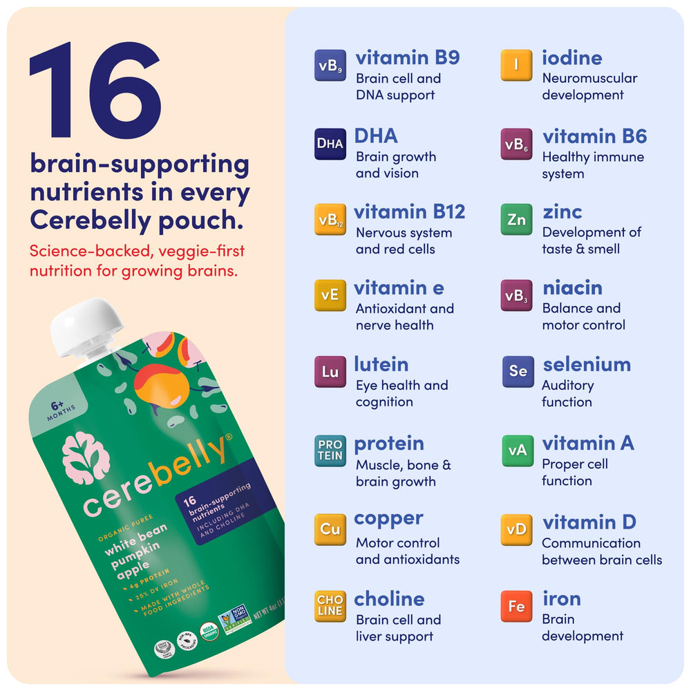 Cerebelly organic ingredients image emphasizing whole foods.