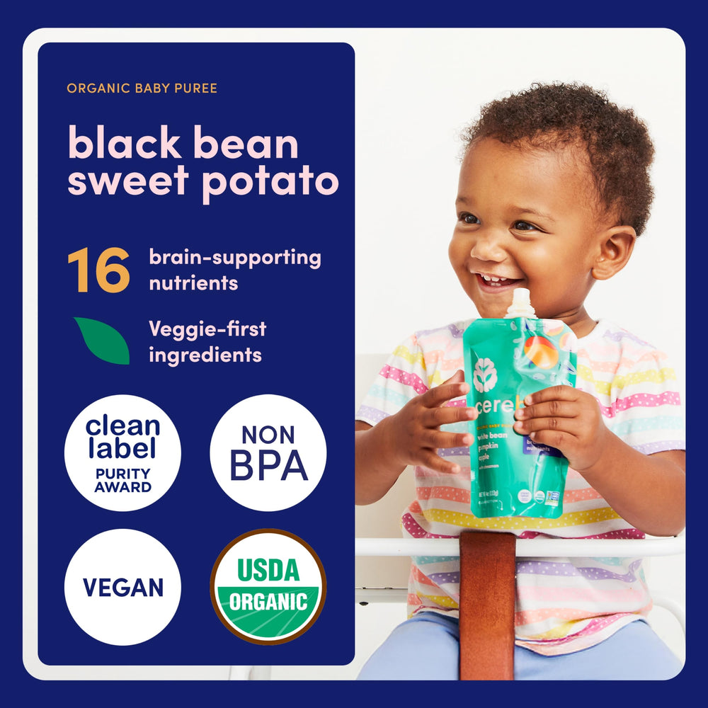 Cerebelly pouch ingredients list closeup organic whole foods