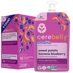 Cerebelly sweet-potato-banana-blueberry pouch ready for on-the-go feeding
