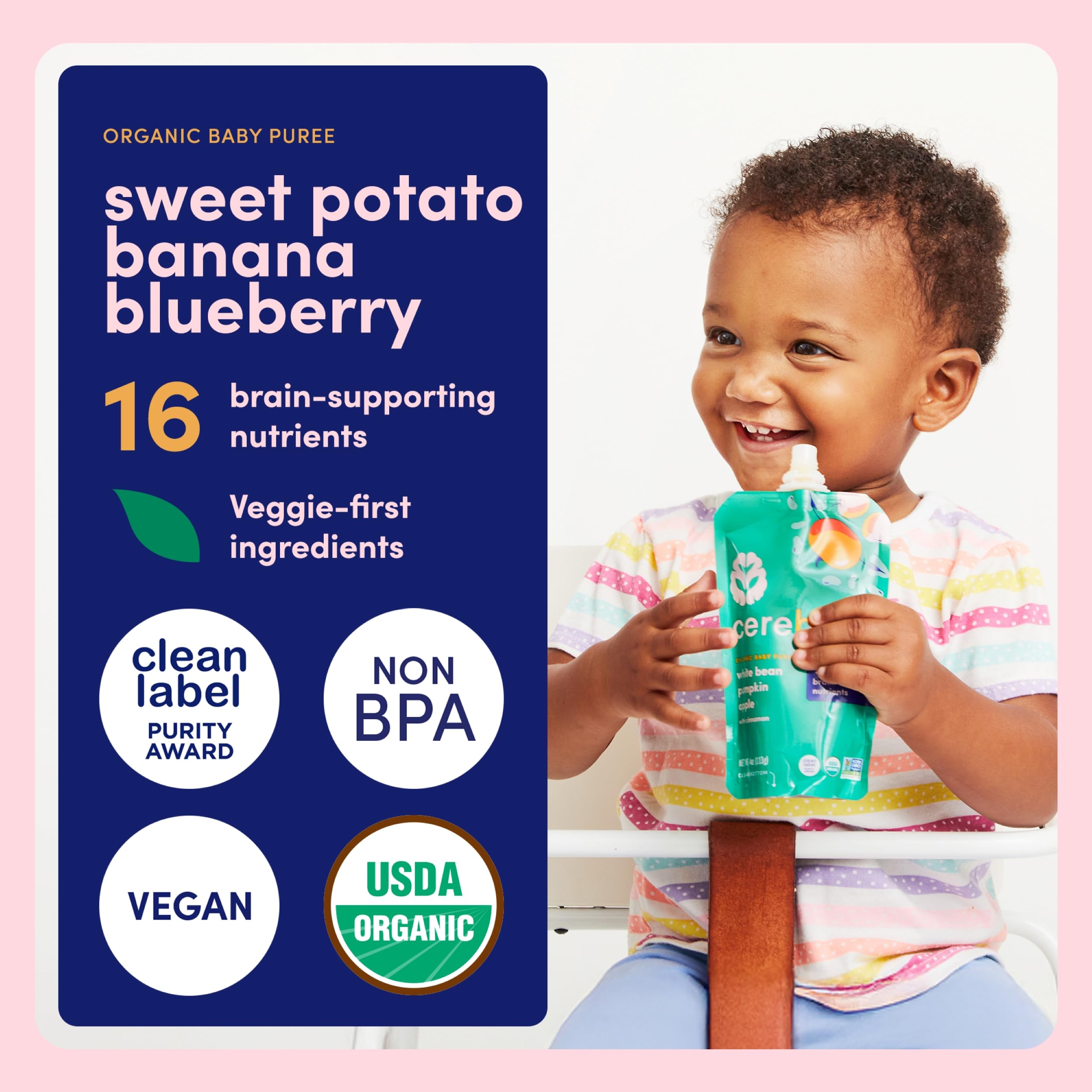Cerebelly travel-friendly shelf-stable pouches ideal for trips and daycare