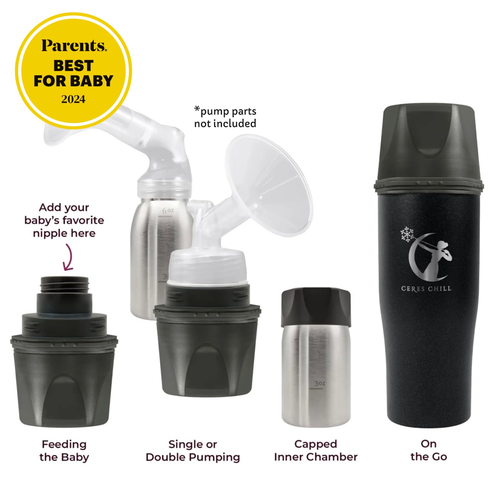 Ceres CHILL mini travel-size bottle setup ready for commutes.