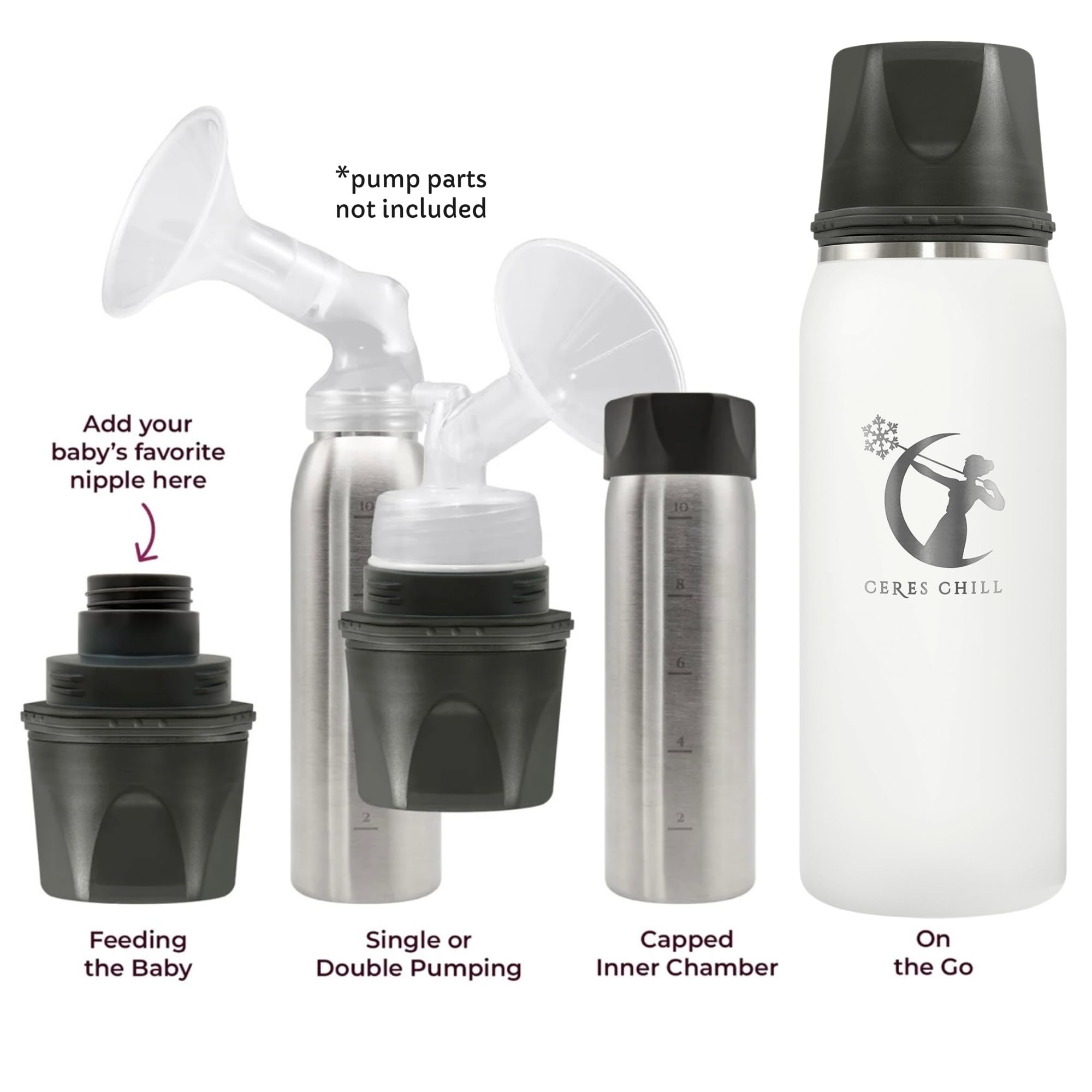 CERES CHILL OG inner bottle 12oz ready for portable storage.