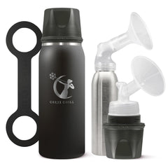 CERES CHILL OG front view shows midnight black chassis for travel-friendly pumping.
