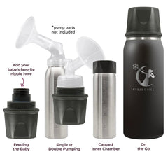 CERES CHILL OG inner chamber bottle demonstrates flexible storage for 12–34oz on the go.