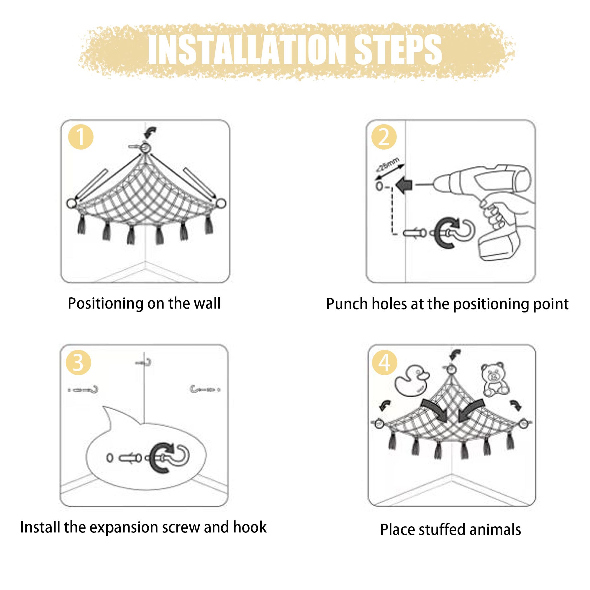 CERETIA anchor and screw kit supports secure wall mounting and long-term stability