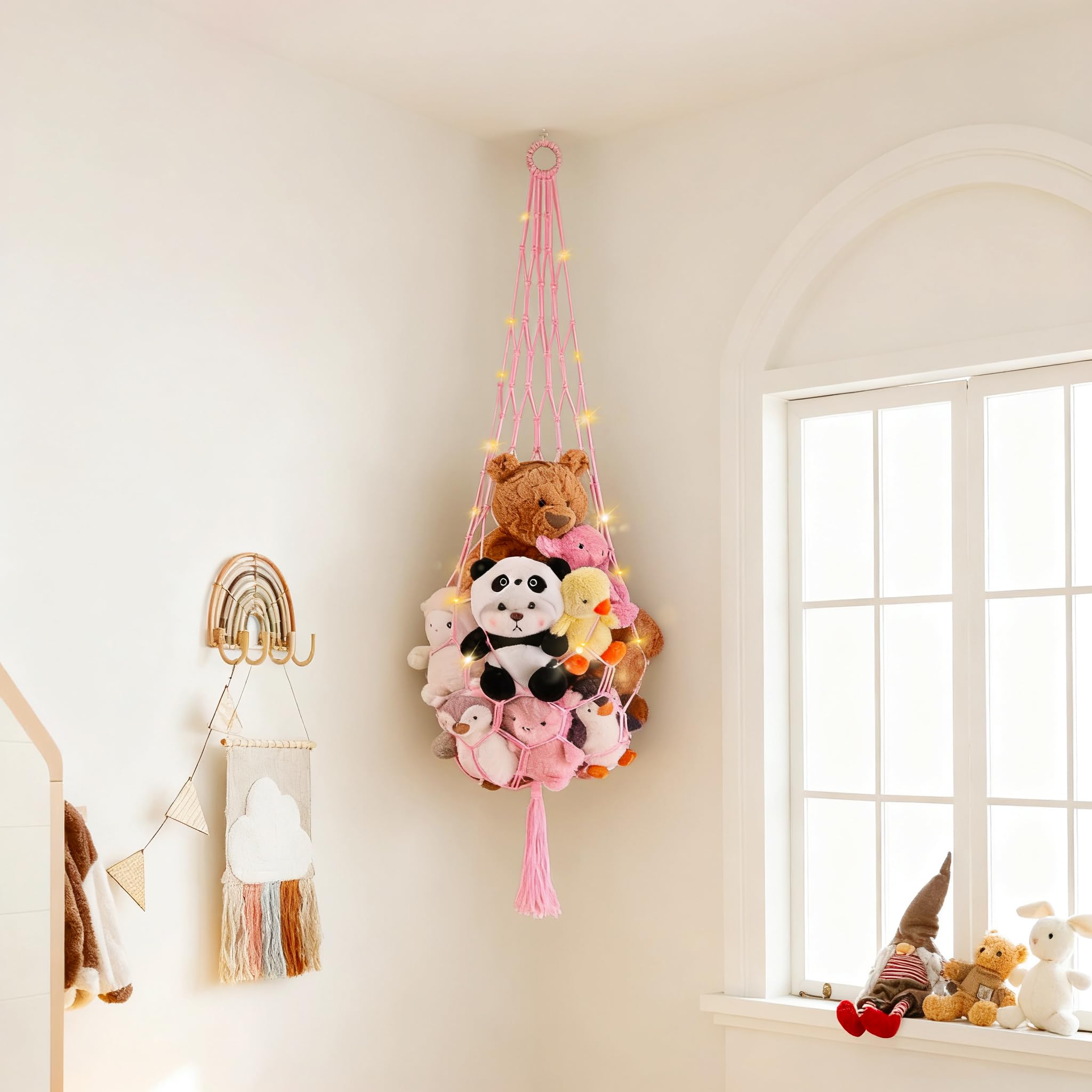 CERETIA boho room decor hammock enhances kids' spaces with stylish charm.