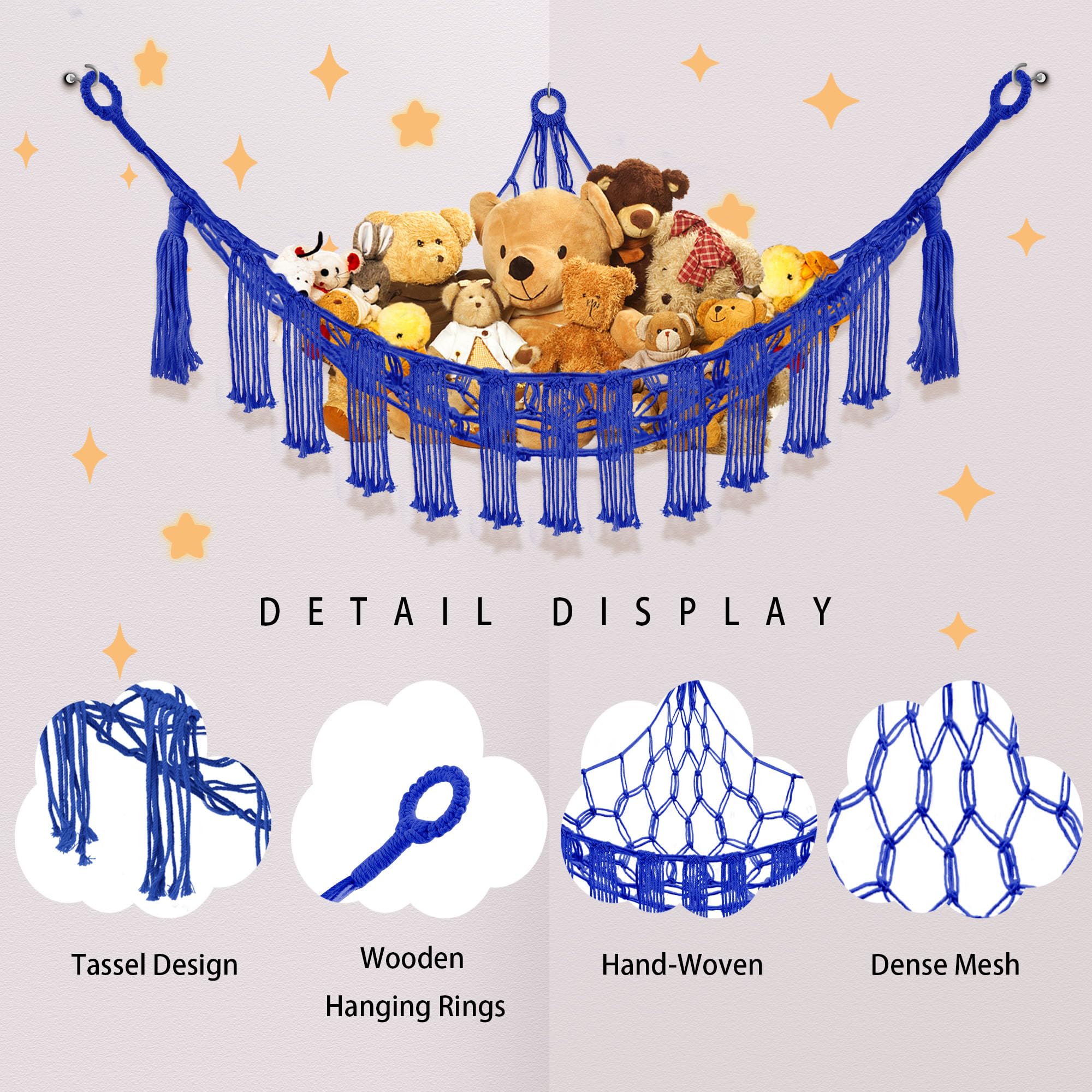ceretia boho toy hammock tassels adds decorative charm to a kid's room