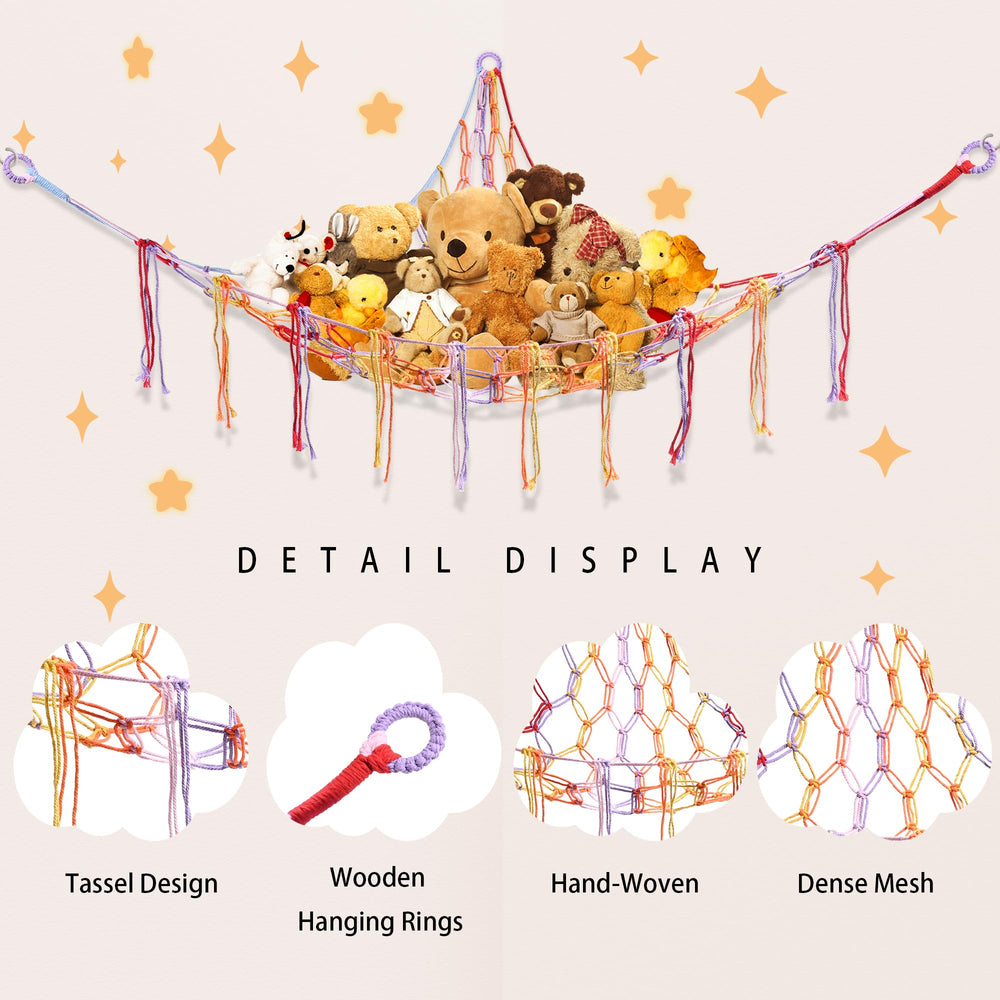 CERETIA LED light string glows softly beside toys for night-time companionship.